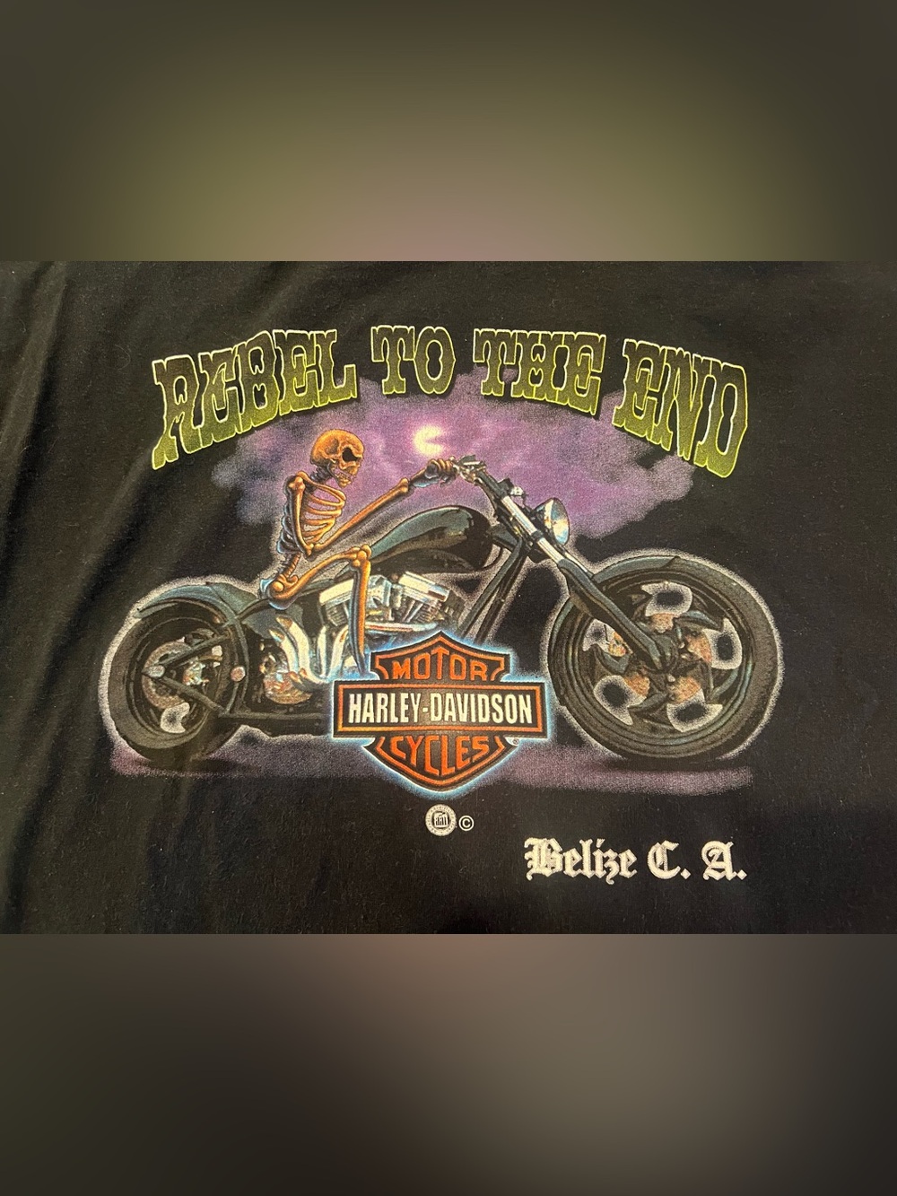 Harley Davidson Belize, C.A. Men’s 2XL front logo only tee